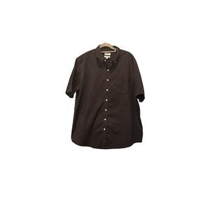 Croft & Barrow Men's 2XL Black Short Sleeve Button-Down Shirt Easy Care